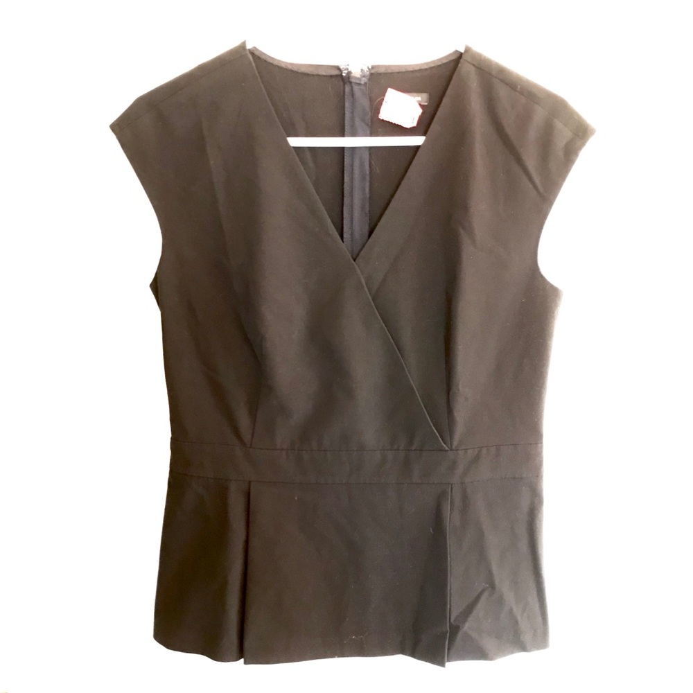 Ann Taylor structured blouse in black